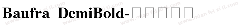 Baufra DemiBold字体转换